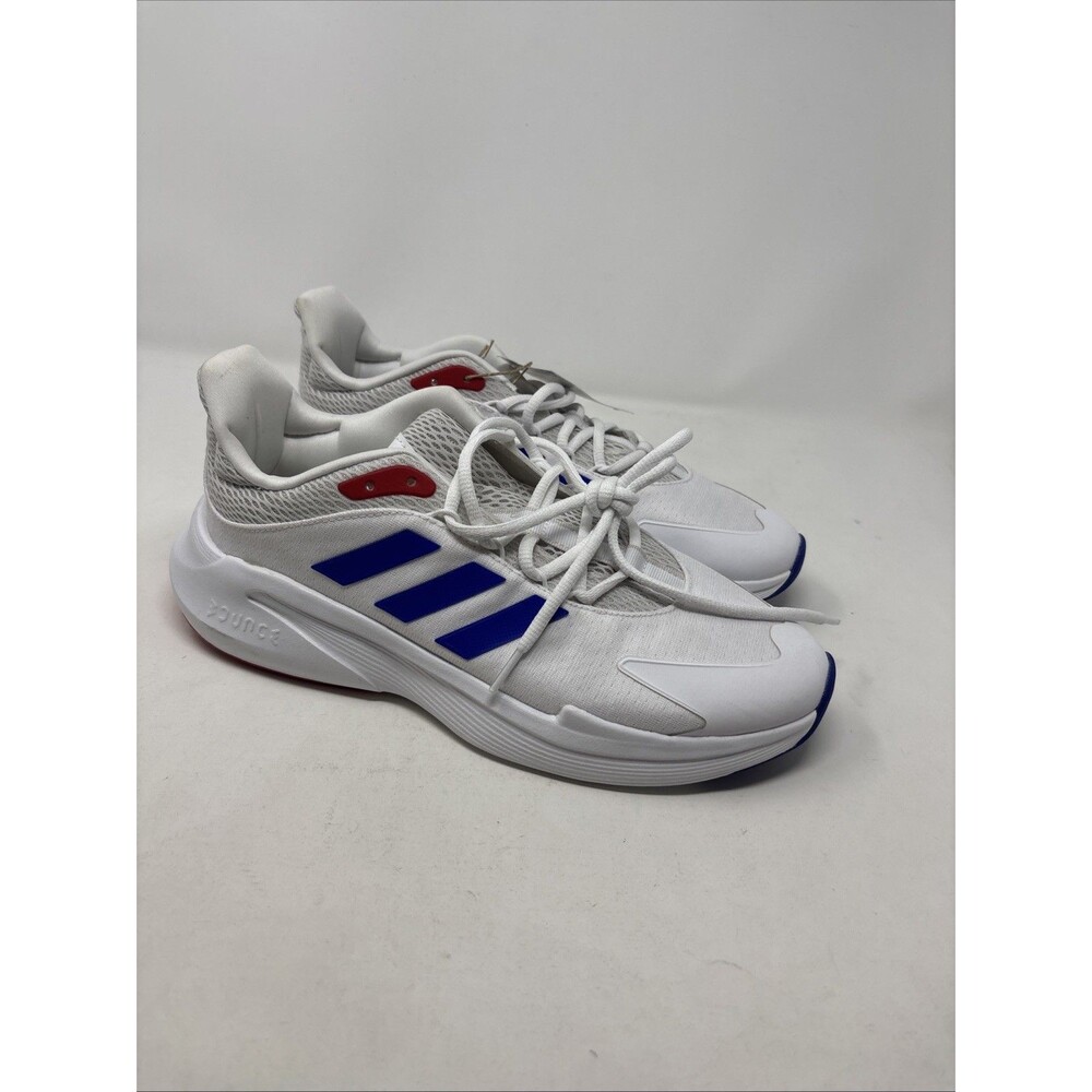 Adidas Alphaedge Bounce Running Shoe White Red Blue  Size 9 New!